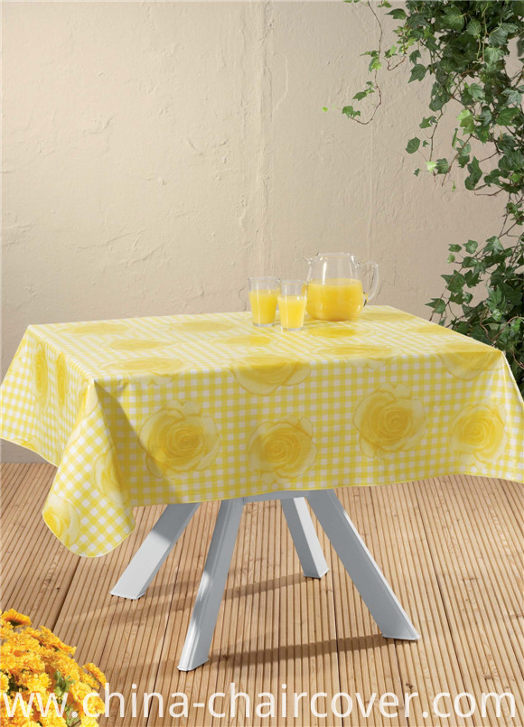 Factory Wholesale Fabric Backing PVC Cheap Round Printed Pattern Tablecloth